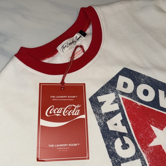 NWT The Laundry Room Women’s American Downhill Ski Team Sweatshirt White Red - Picture 8 of 11